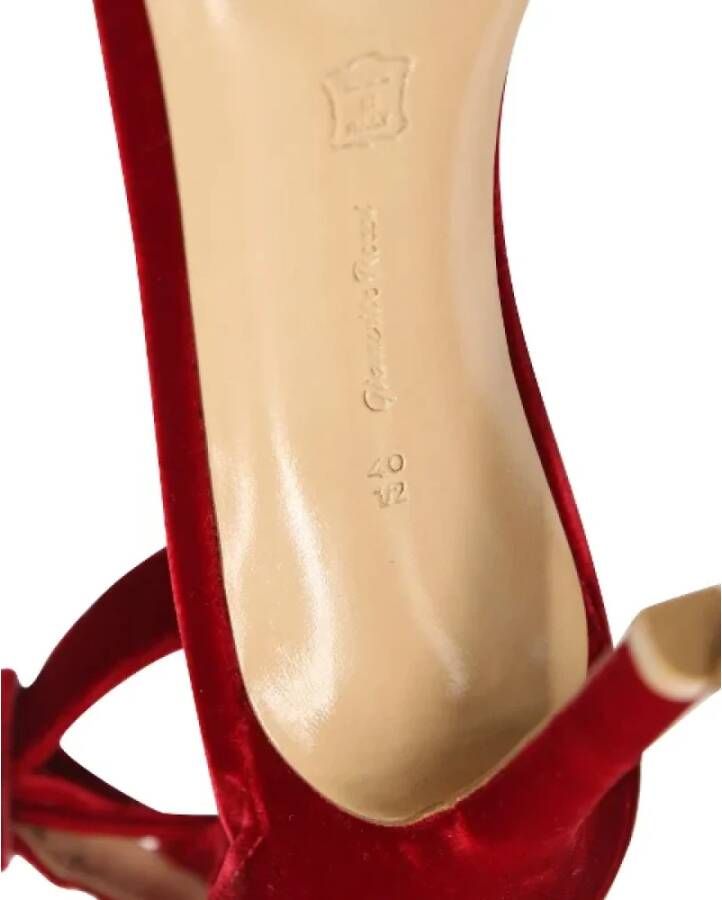 Gianvito Rossi Pre-owned Velvet heels Red Dames