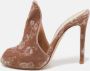 Gianvito Rossi Pre-owned Velvet mules Beige Dames - Thumbnail 2