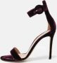 Gianvito Rossi Pre-owned Velvet sandals Purple Dames - Thumbnail 2