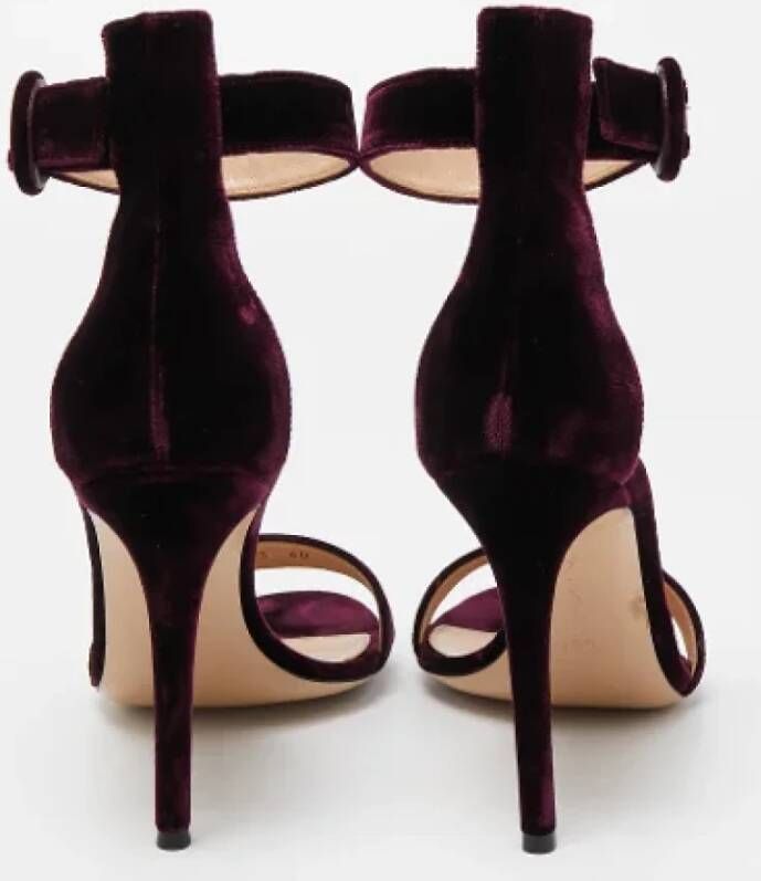 Gianvito Rossi Pre-owned Velvet sandals Purple Dames