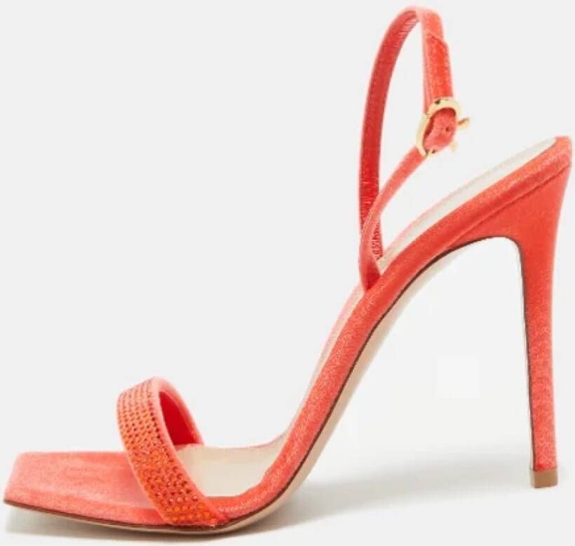 Gianvito Rossi Pre-owned Velvet sandals Red Dames