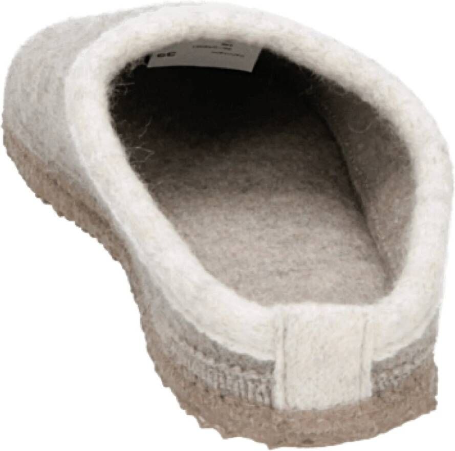 Giesswein Taupe Slipper met Vacht Voering