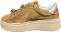 Gio+ Bruine Suède Sneakers met Bronzen Details Brown Dames - Thumbnail 1