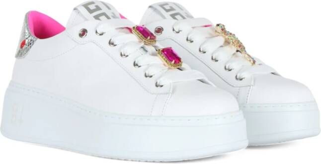 Gio+ Geco Leren Sneakers White Dames
