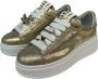 Gio+ Gelamineerde kalfsleren sneaker met verwijderbare accessoires Yellow Dames - Thumbnail 3