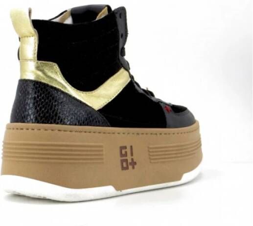 Gio+ Leren Sneaker Zwart Dames