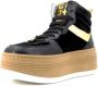 Gio+ Leren Sneaker Zwart Dames - Thumbnail 4