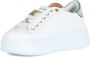 Gio+ Leren Sneakers met Verwijderbaar Detail White Dames - Thumbnail 2