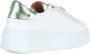 Gio+ Leren Sneakers met Verwijderbaar Detail White Dames - Thumbnail 3