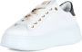 Gio+ Leren Sneakers met Verwijderbaar Detail White Dames - Thumbnail 2