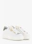 Gio+ Pia Combi Wit Groen Leren Sneakers White Dames - Thumbnail 6