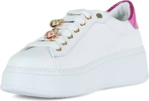 Gio+ Pia158A Coccinelle Leren Sneakers White Dames