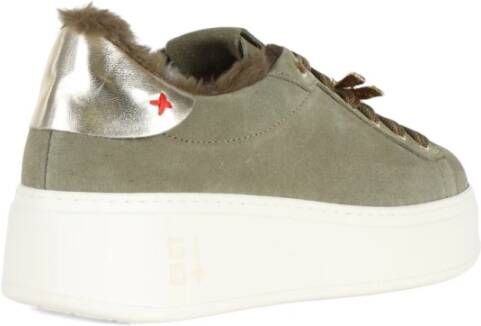 Gio+ Sneakers van suède met uitneembare binnenzool Green Dames