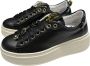 Gio+ Sneakers van verwijderbare accessoires van leer met 5 cm rubberen zool Black Dames - Thumbnail 2