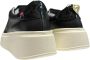 Gio+ Sneakers van verwijderbare accessoires van leer met 5 cm rubberen zool Black Dames - Thumbnail 4