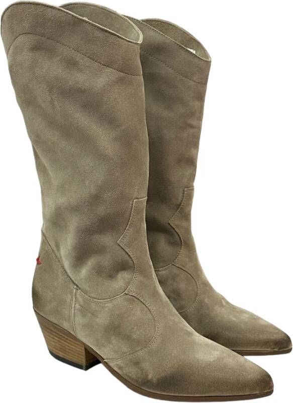 Gio+ Suède Texaanse Laarzen Polyester Enkel Gray Dames