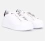 Gio+ Witte Leren Sneakers met Gelamineerd Detail White Dames - Thumbnail 2