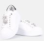 Gio+ Witte Leren Sneakers met Gelamineerd Detail White Dames - Thumbnail 6