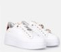 Gio+ Witte leren sneakers met gelamineerd detail White Dames - Thumbnail 2