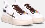 Gio+ Witte Sneakers van Kalfsleer met Bordeauxrode Leren Hak White Dames - Thumbnail 2