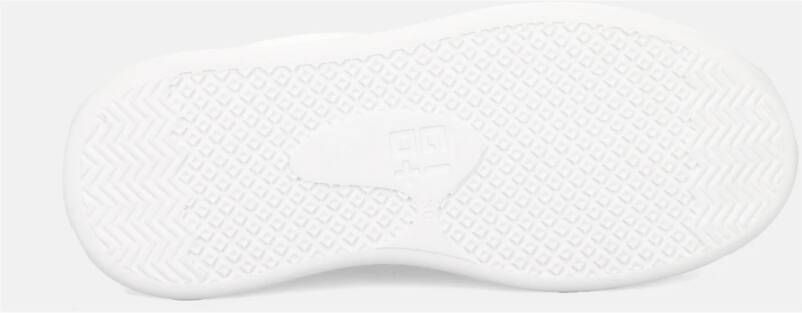 Gio+ Witte sneakers van kalfsleer met gelamineerde hak White Dames