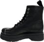 Gio+ Zwarte leren enkellaarzen polyester Black Dames - Thumbnail 2