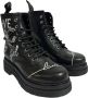 Gio+ Zwarte leren enkellaarzen polyester Black Dames - Thumbnail 3