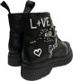 Gio+ Zwarte leren enkellaarzen polyester Black Dames - Thumbnail 4