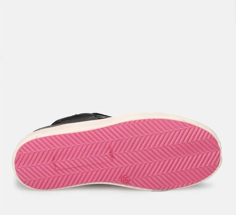Gio+ Zwarte Leren Sneakers met Verwijderbare Binnenzool