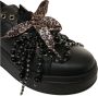 Gio+ Zwarte Platform Sneakers met Parel Details - Thumbnail 2