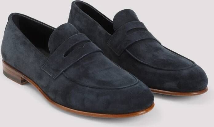 Giorgio Armani Blauwe Loafer Schoenen voor Mannen