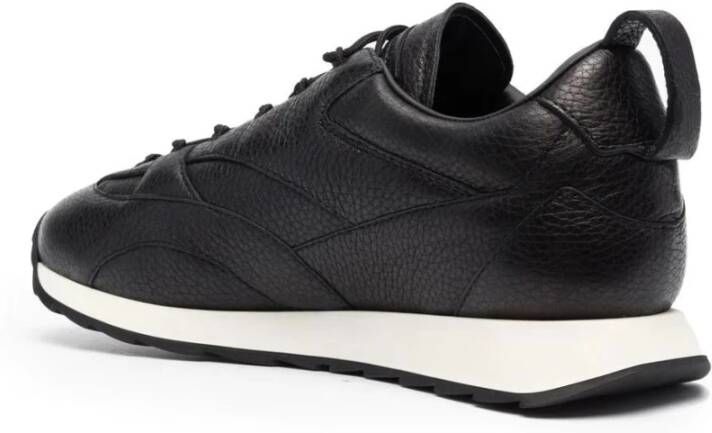 Giorgio Armani Elegant Zwarte Heren Sneakers Black Heren