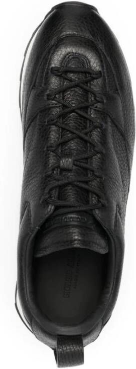 Giorgio Armani Elegant Zwarte Heren Sneakers Black Heren
