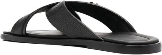 Giorgio Armani Flat Sandals Black Heren