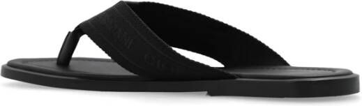 Giorgio Armani Flip-flops met logo Black Heren