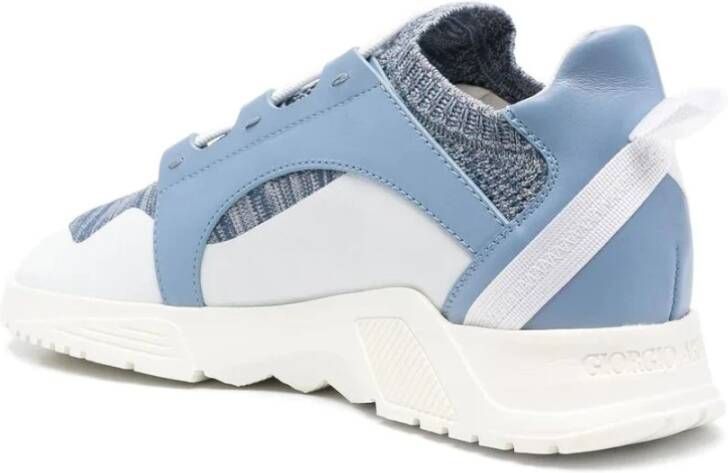 Giorgio Armani Zwarte Elegante Sneaker Trainers Black Heren