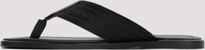 Giorgio Armani Polyester Sandalen Zwart K001 Nero Black Heren