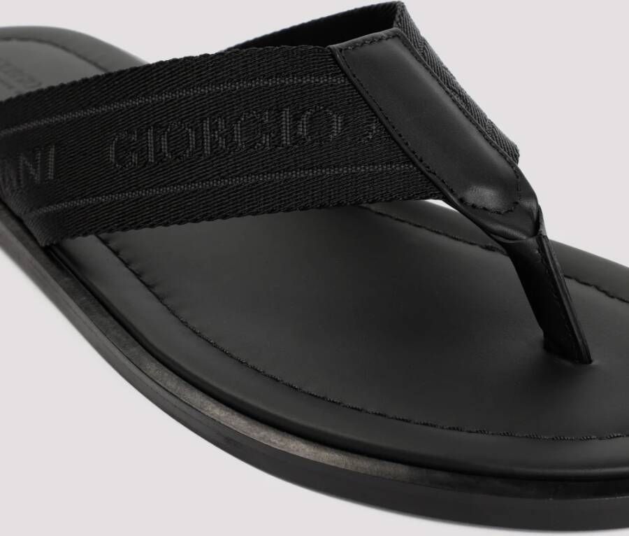 Giorgio Armani Polyester Sandalen Zwart K001 Nero Black Heren