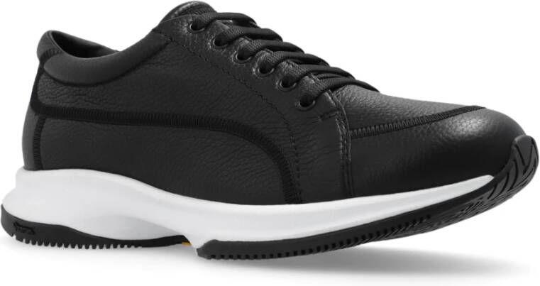 Giorgio Armani Leren sneakers Zwart Heren