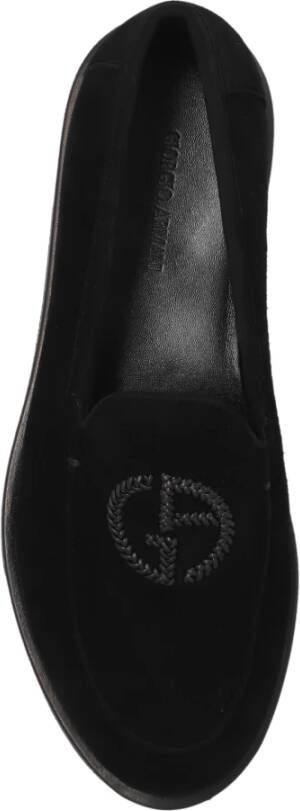 Giorgio Armani Suède schoenen type loafers Black Heren