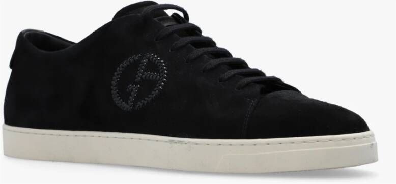 Giorgio Armani Suède sneakers Blauw Heren