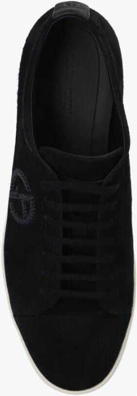 Giorgio Armani Suède sneakers Blauw Heren