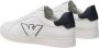 Emporio Armani Italiaanse Leren Sneakers met Ingelegd Adelaarslogo White Heren - Thumbnail 4