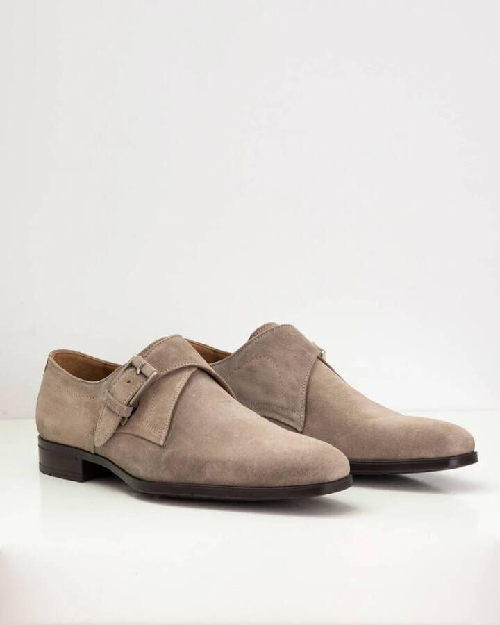 Giorgio Elegante suède schoenen met gesp Brown Heren