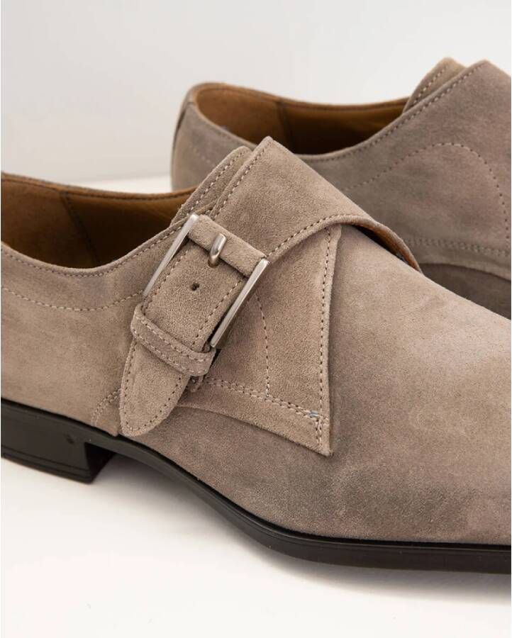 Giorgio Elegante suède schoenen met gesp Brown Heren