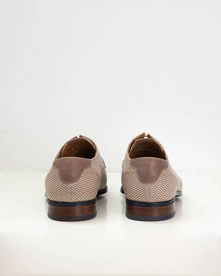 Giorgio Gedrukte leren nette schoenen Beige Heren