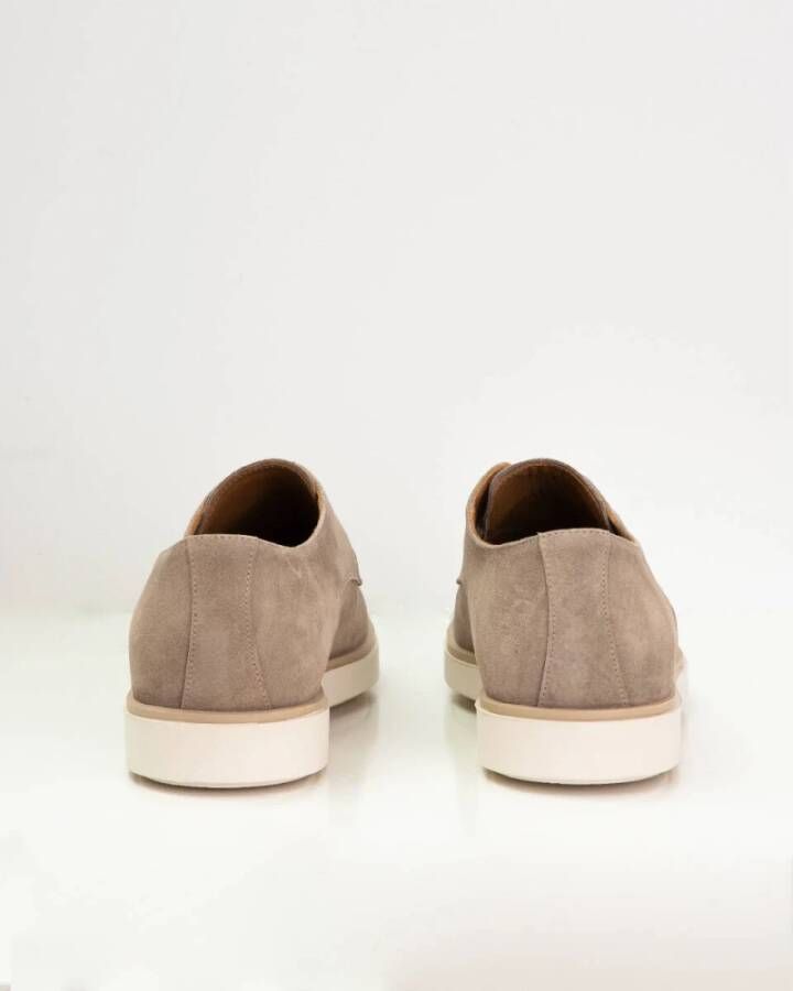 Giorgio Suede veterschoen met rubberen zool Beige Heren