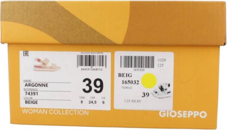Gioseppo Argonne Platte Sandalen Beige Dames