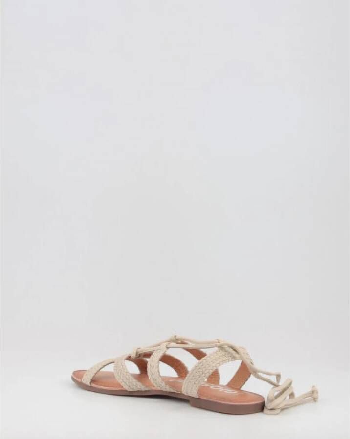 Gioseppo Beige Dames Sandalen Plat met Veters Beige Dames