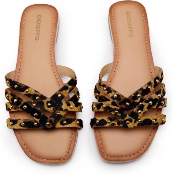 Gioseppo Sandalen met dierenprint van leer
